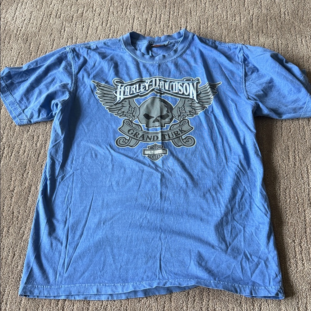 Harley-Davidson Grand Turk Skull Blue Tee
